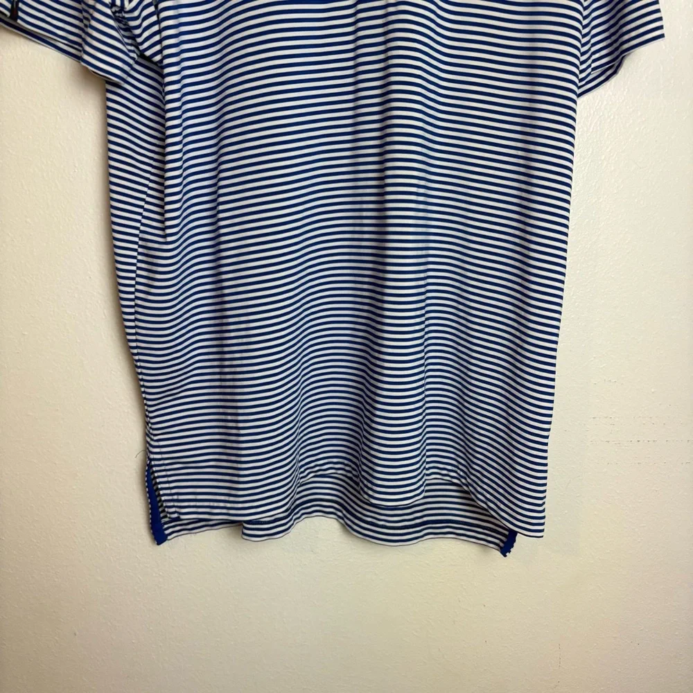 RLX Ralph Lauren Sport Blue and White Striped Golf Polo Shirt Size XL‎ Men’s - Picture 3 of 11